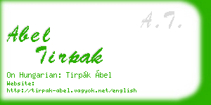 abel tirpak business card